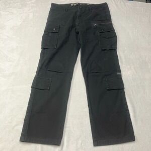 G-Star RAW Loose Fit Black Cargo Pants Men's 32X34 (Fits 34x30) Utility Tactical